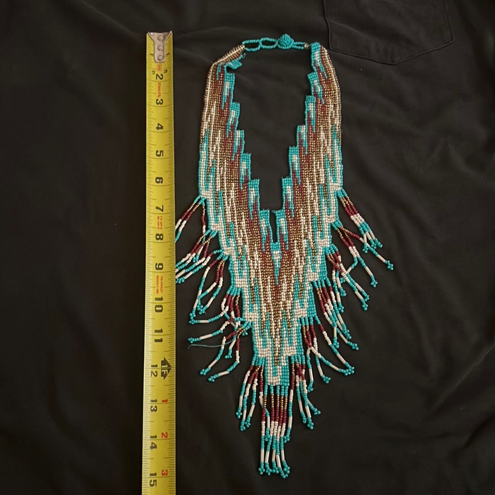 Turquoise and Brown Beaded Necklace